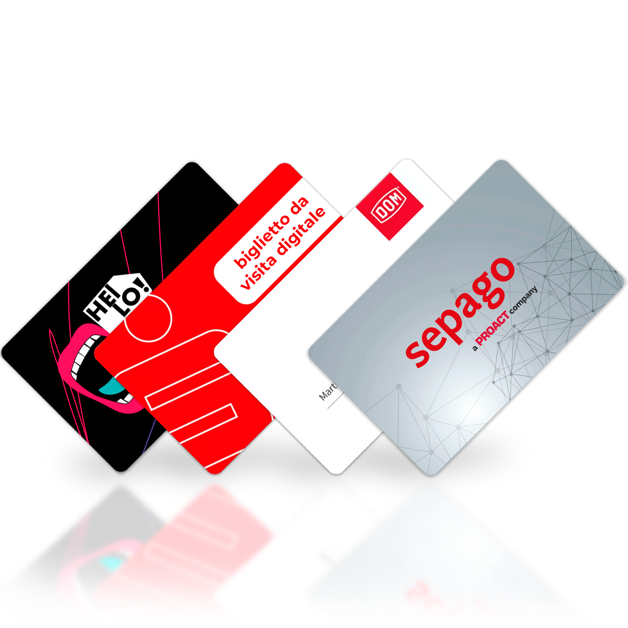 Supporto per smartcard personalizzabile (scheda di valutazione) - Biglietto da visita digitale NFC
